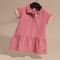 PINK AZALEA Robe en piqué de coton extensible à motif check