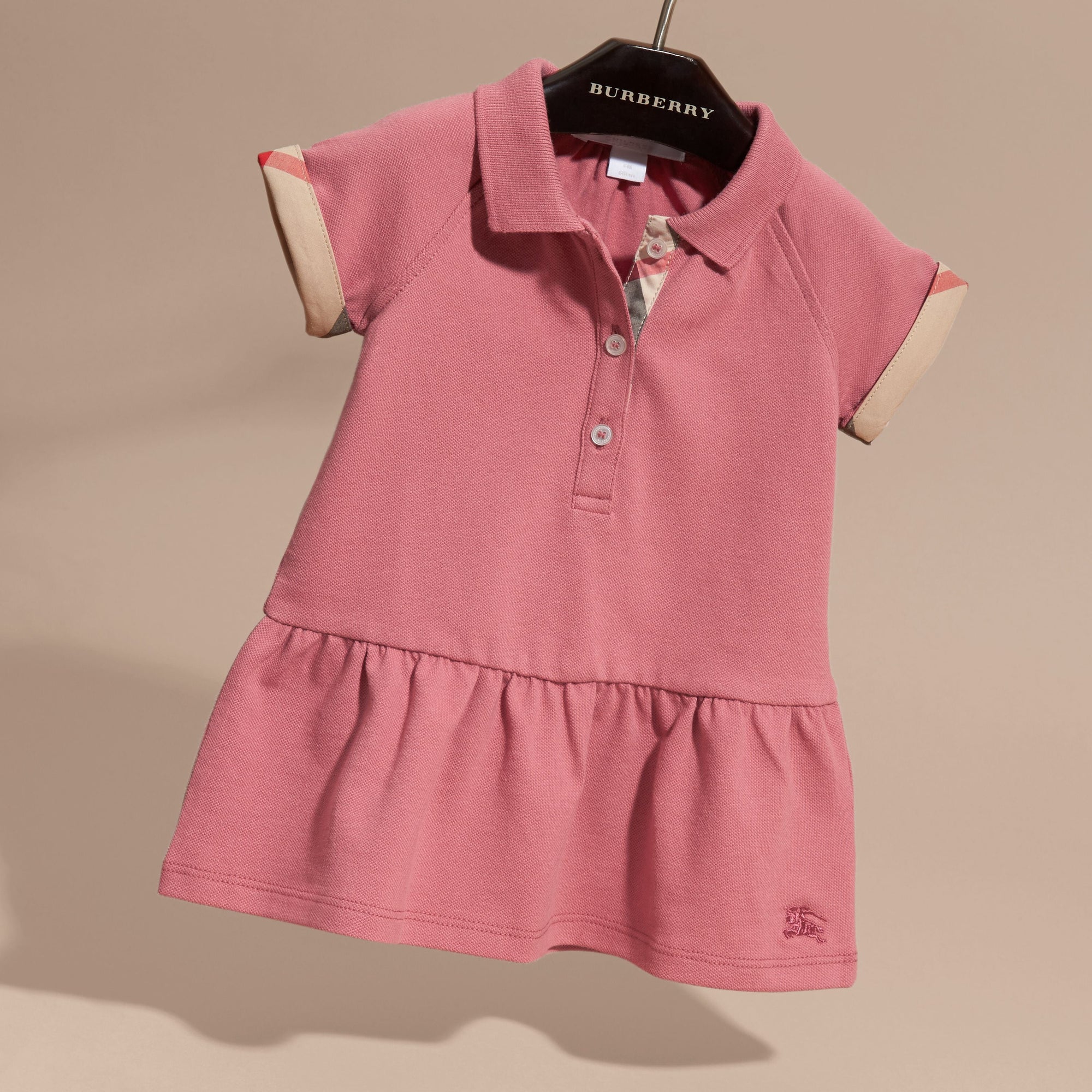 PINK AZALEA Robe en piqué de coton extensible à motif check