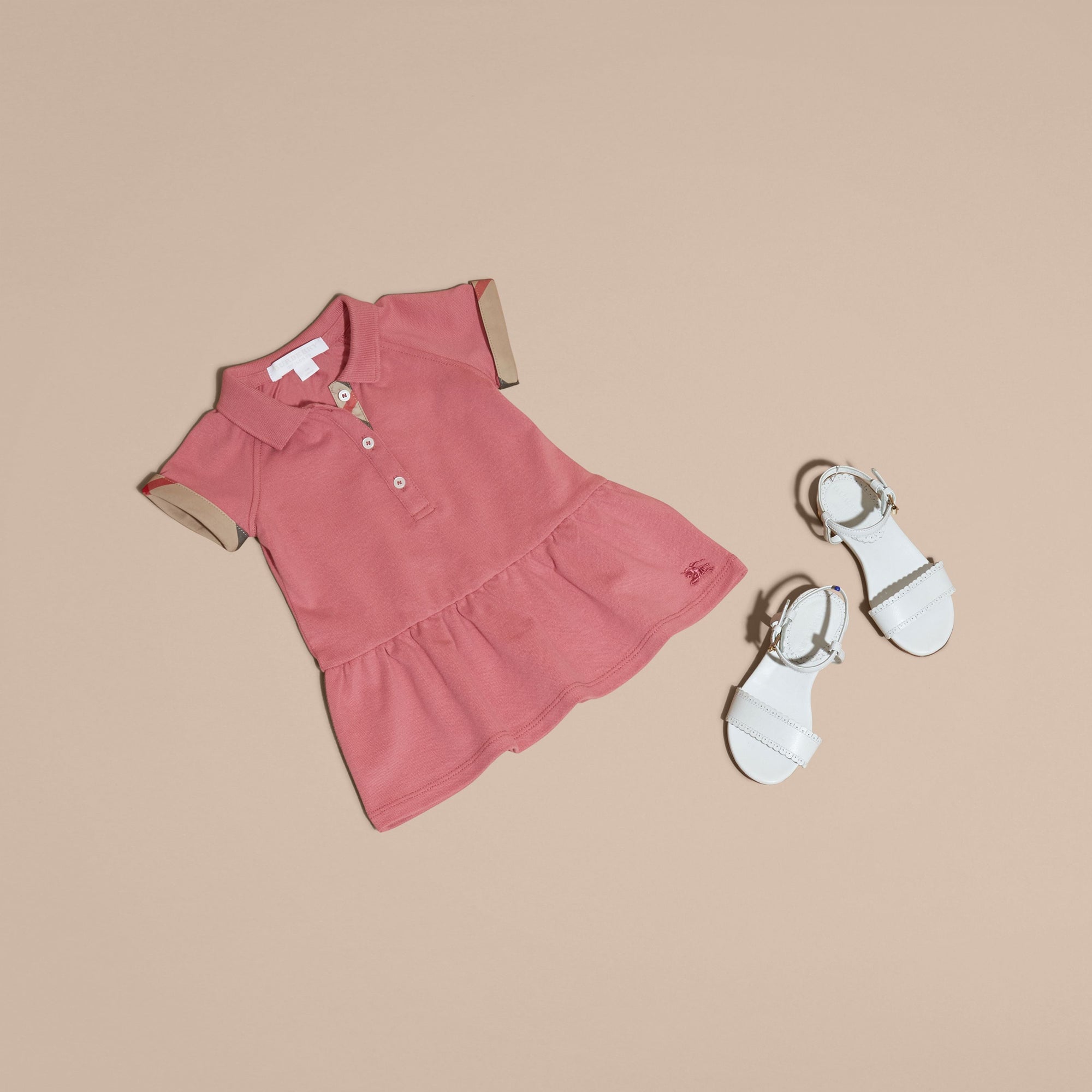 PINK AZALEA Robe en piqué de coton extensible à motif check