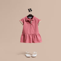 PINK AZALEA Robe en piqué de coton extensible à motif check