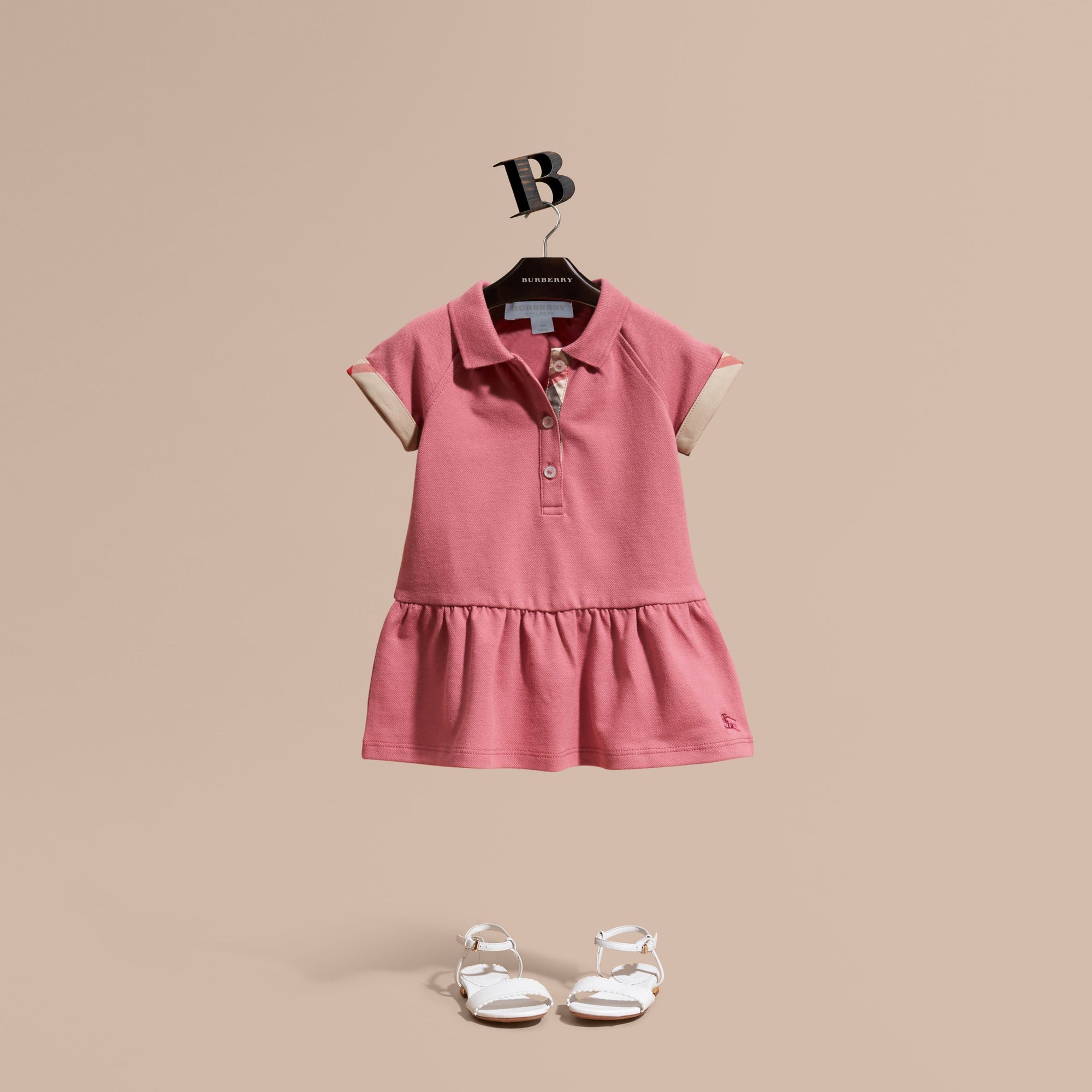 PINK AZALEA Robe en piqué de coton extensible à motif check