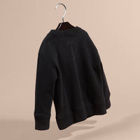BLACK Sweat-shirt en coton orné du logo du Cavalier