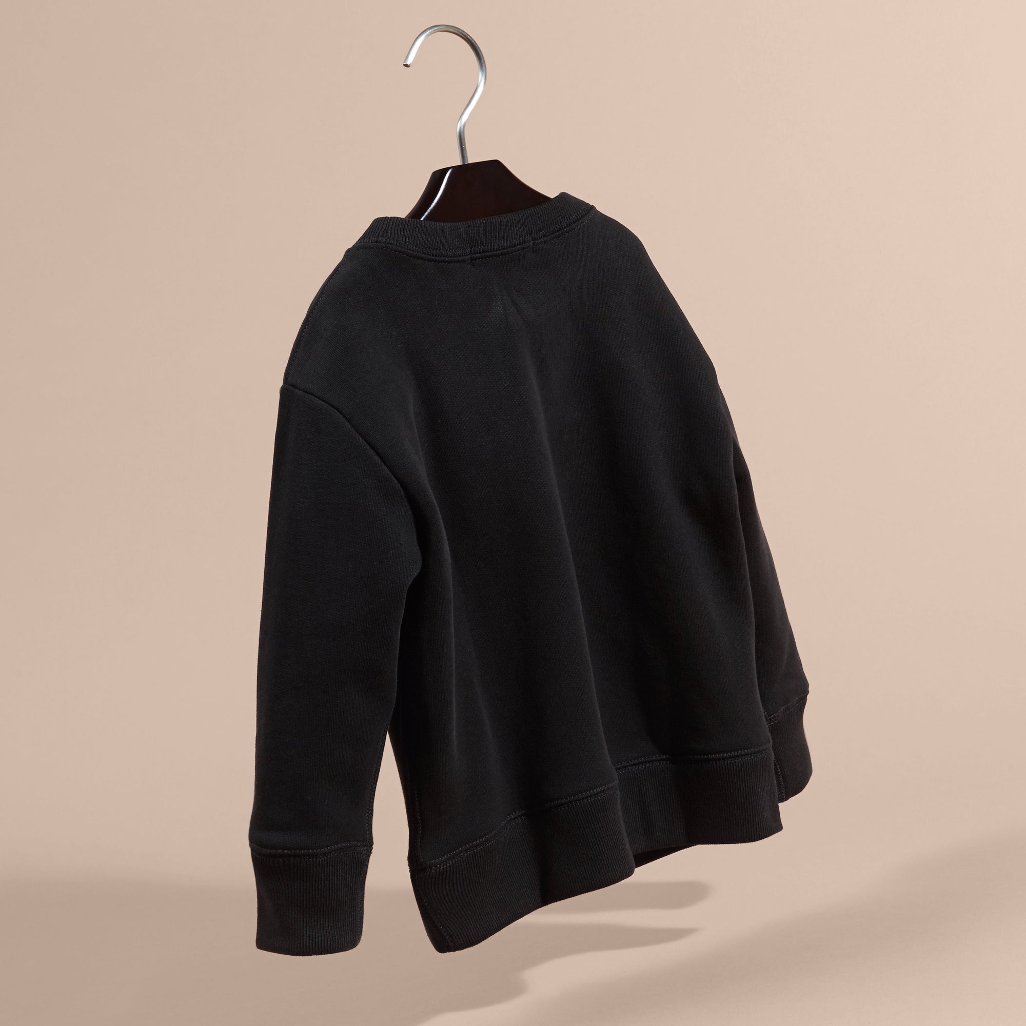 BLACK Sweat-shirt en coton orné du logo du Cavalier