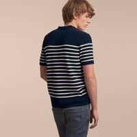 NAVY Polo en maille de coton à rayures