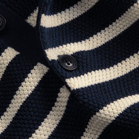 NAVY Polo en maille de coton à rayures