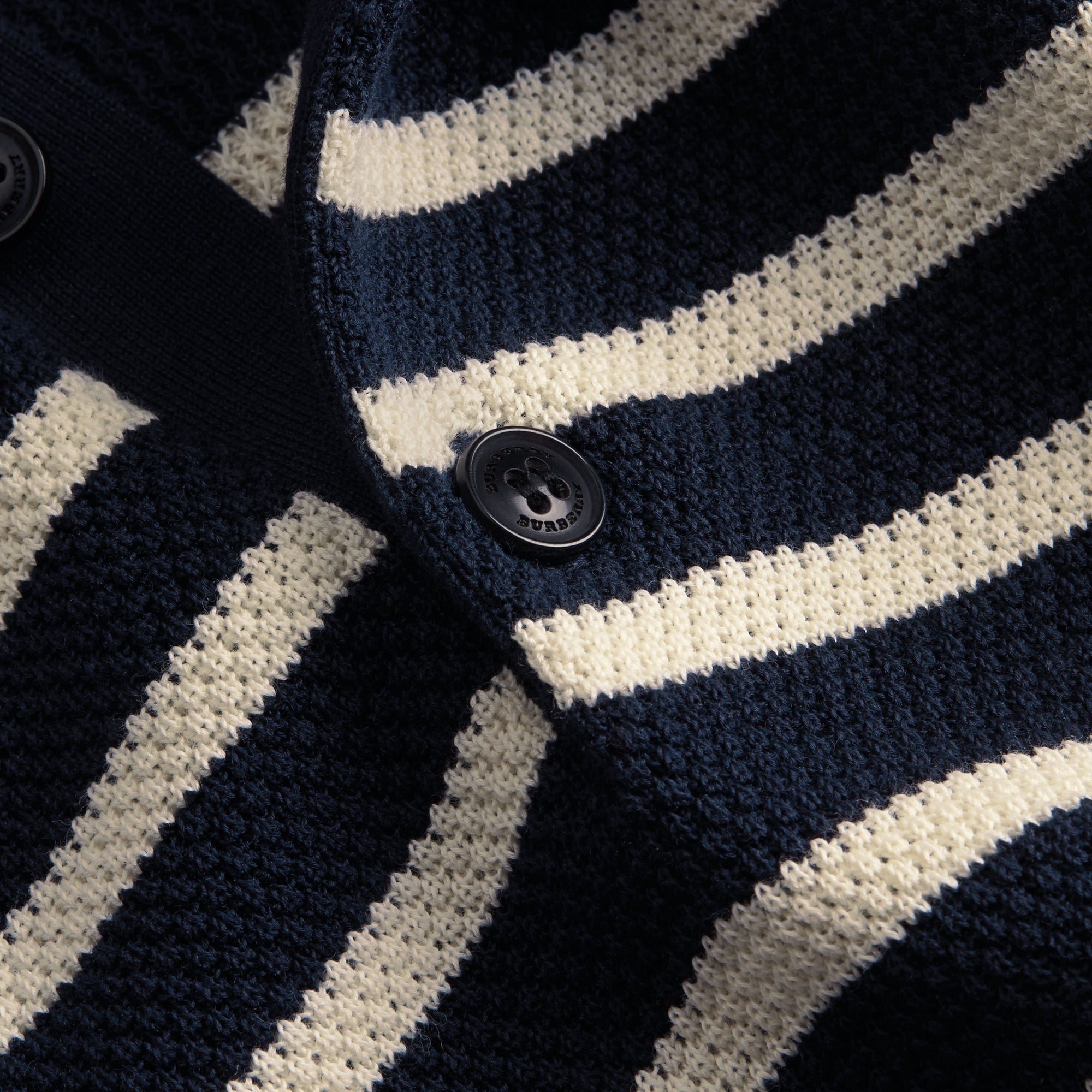 NAVY Polo en maille de coton à rayures
