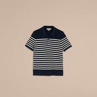 NAVY Polo en maille de coton à rayures