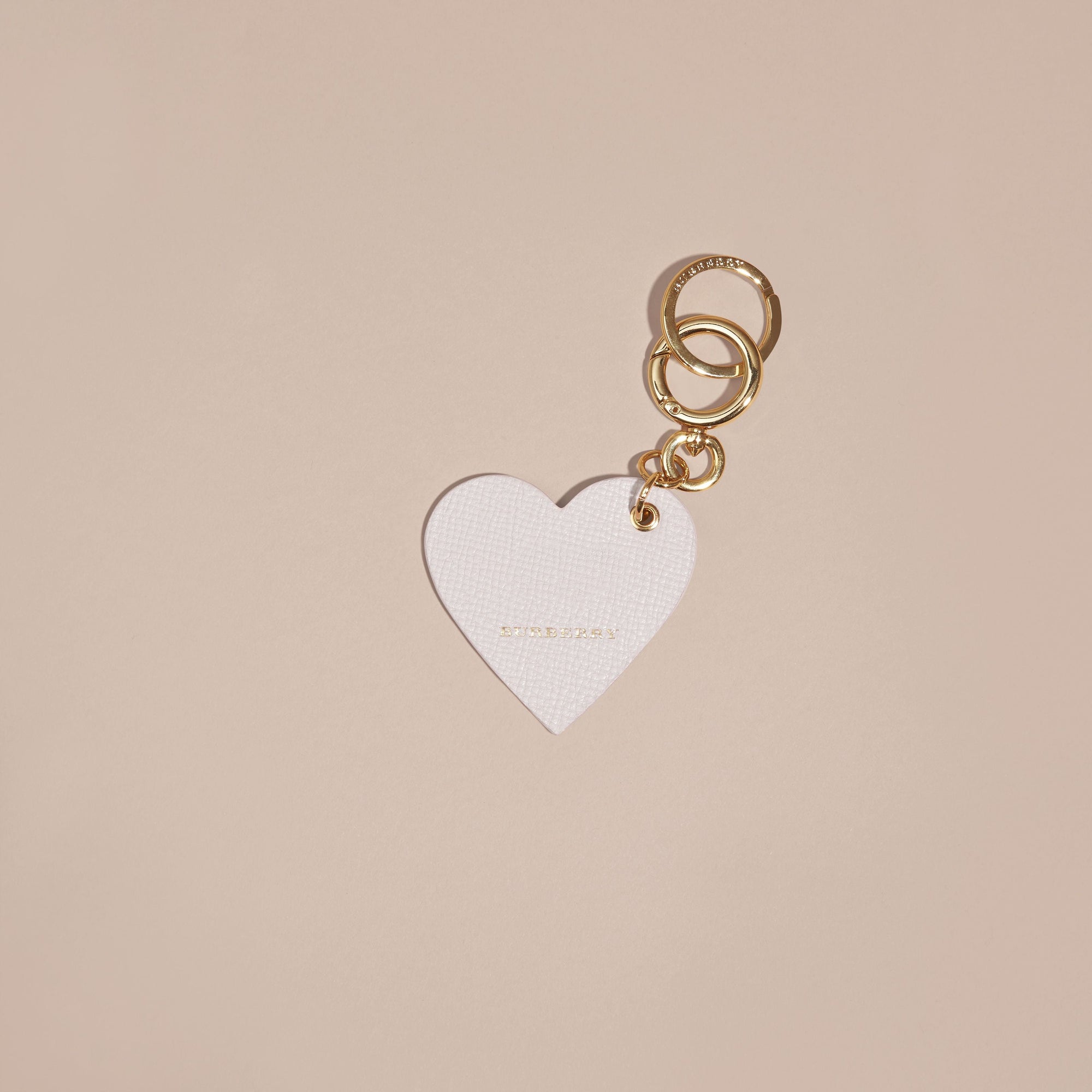 WHITE Bijou porte-clés avec cœur à sequins