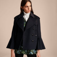 NAVY Caban en laine et cachemire avec manches cloches