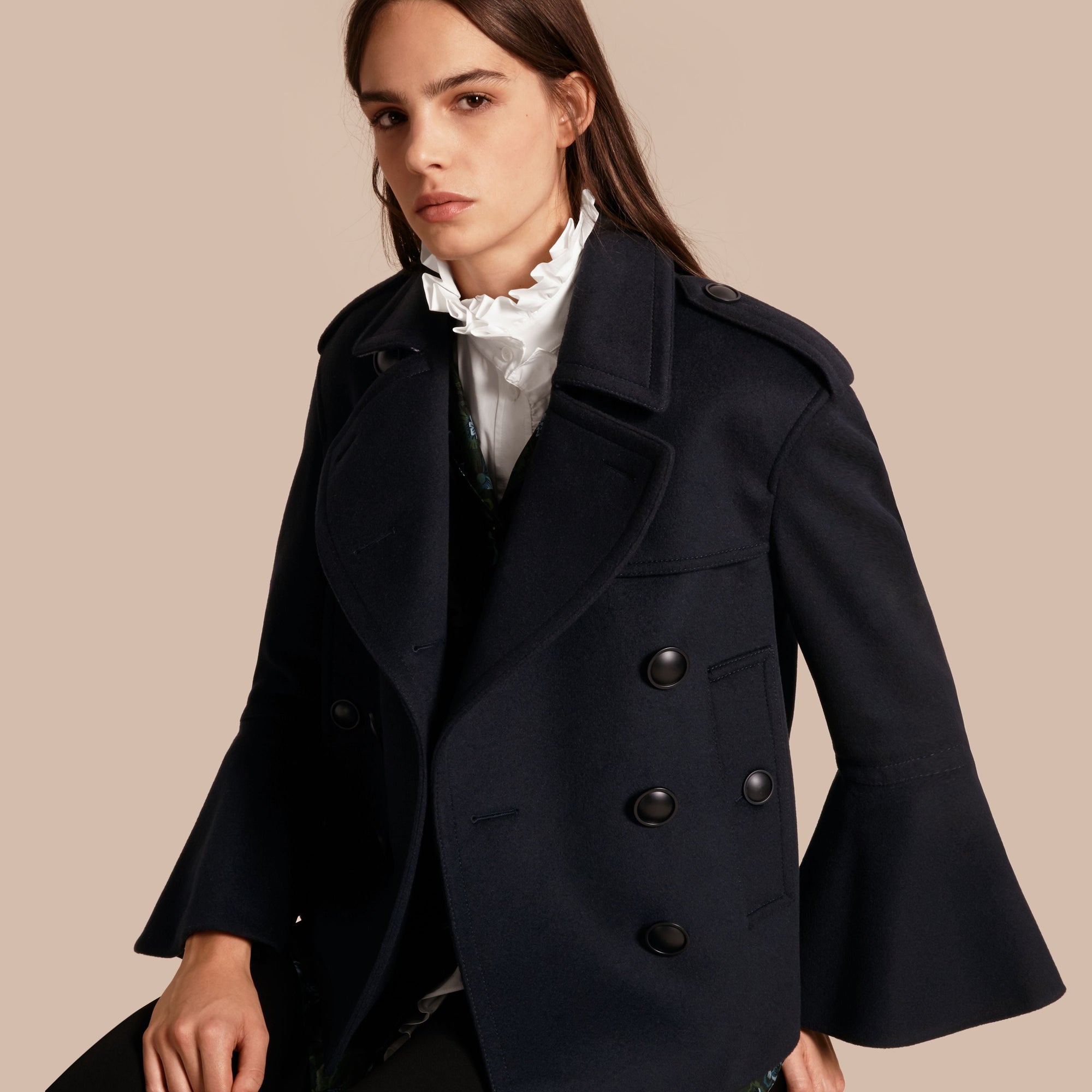 NAVY Caban en laine et cachemire avec manches cloches