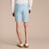 PALE OPAL BLUE Short chino en popeline de coton