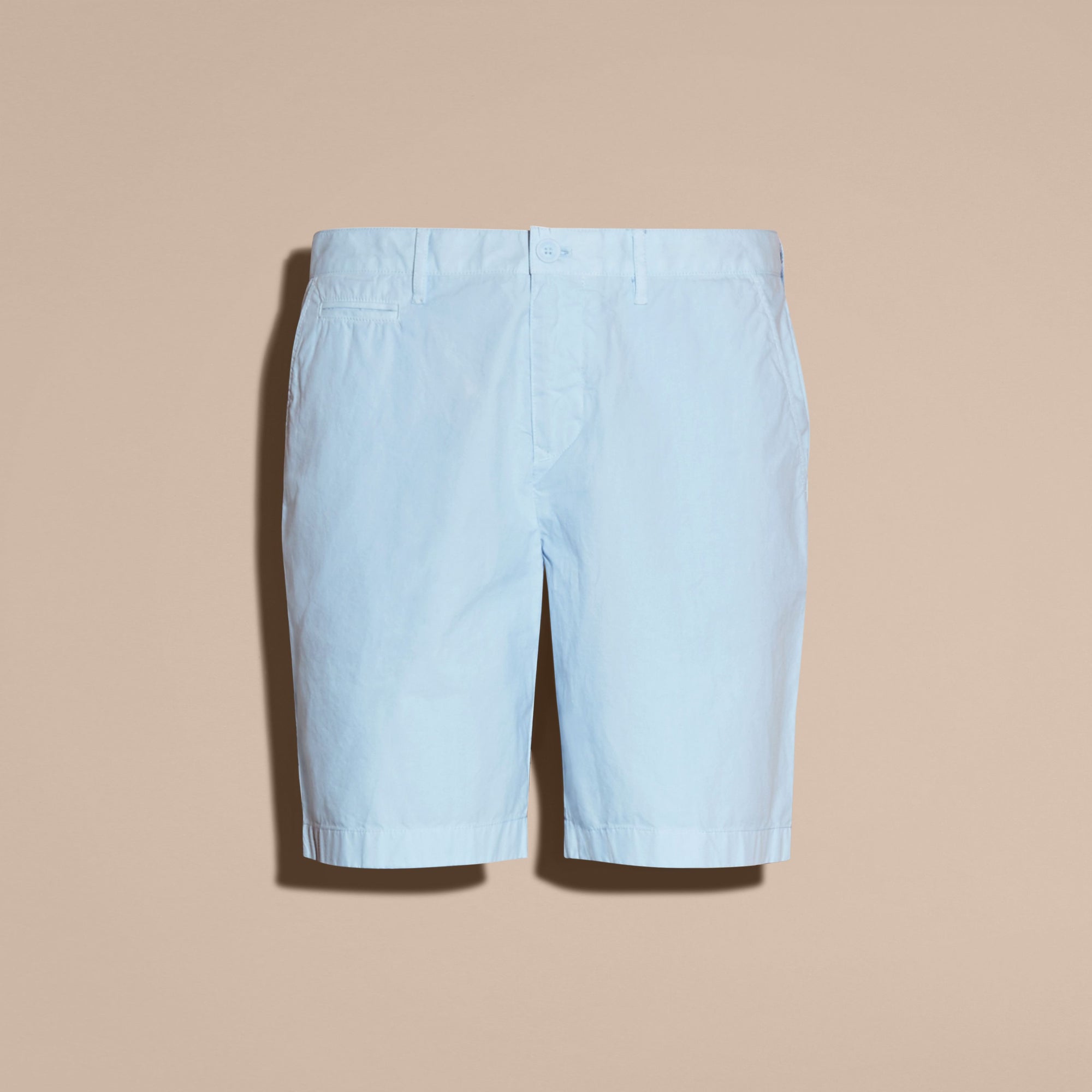 PALE OPAL BLUE Short chino en popeline de coton
