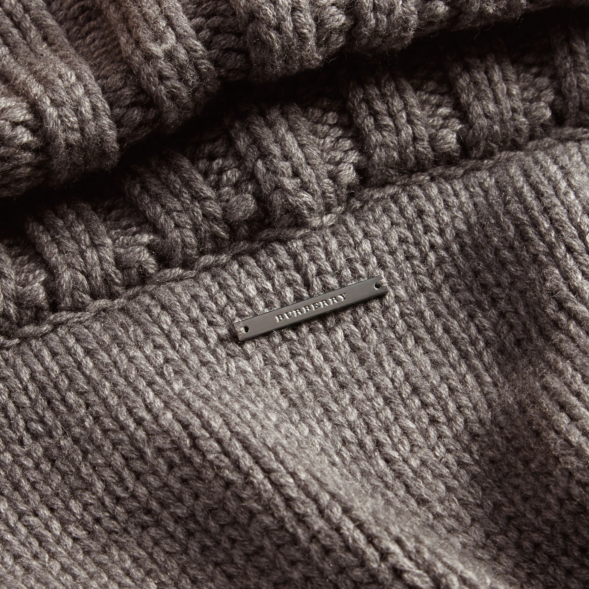 MID GREY MELANGE Manteau portefeuille en laine et cachemire