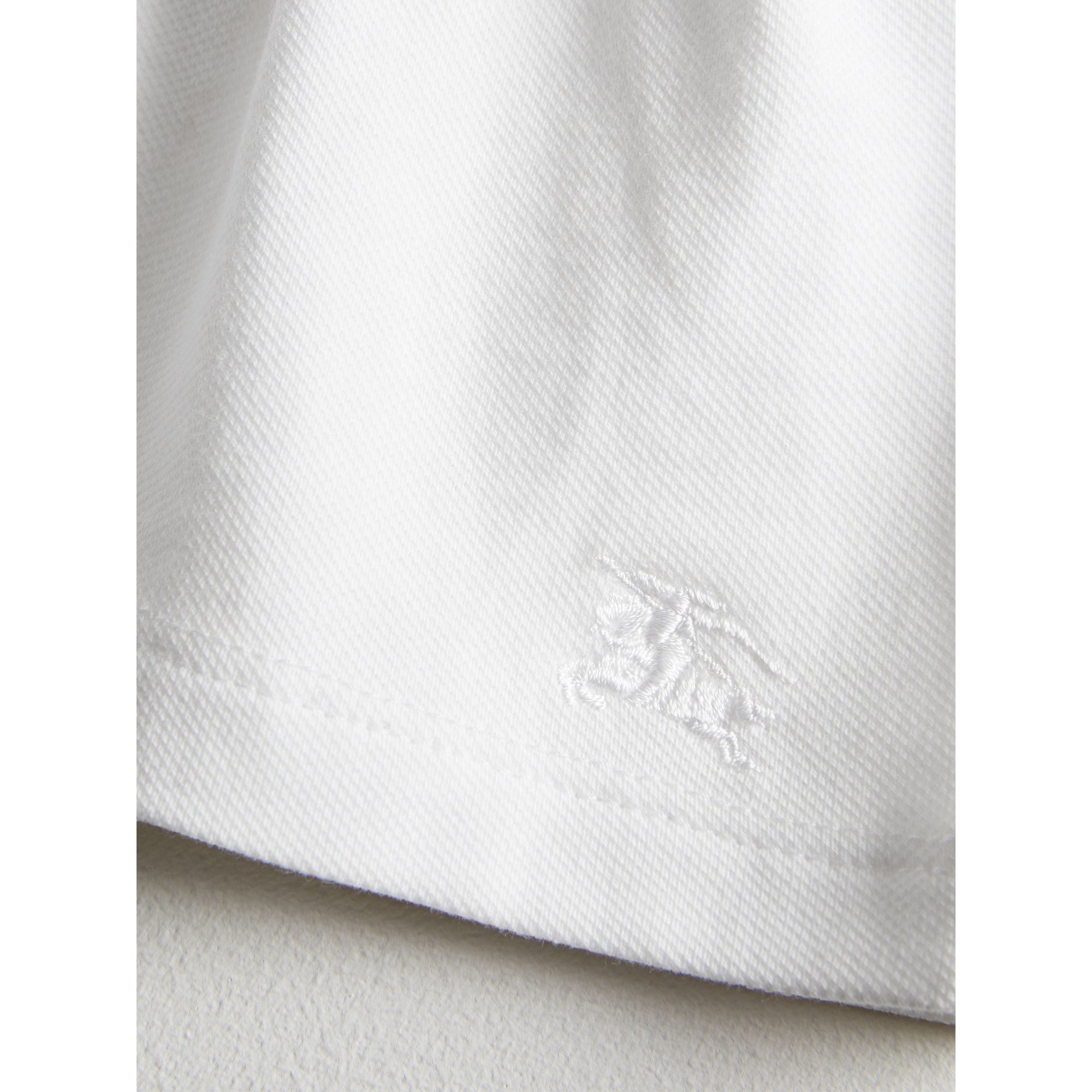 WHITE Robe en piqué de coton extensible à motif check