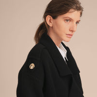 BLACK Trench-coat en maille de laine et cachemire mélangés