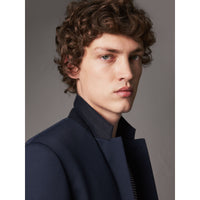 NAVY Costume Travel Tailoring de coupe étroite en coton mélangé