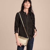 LIMESTONE Clutch en coton House check et cuir