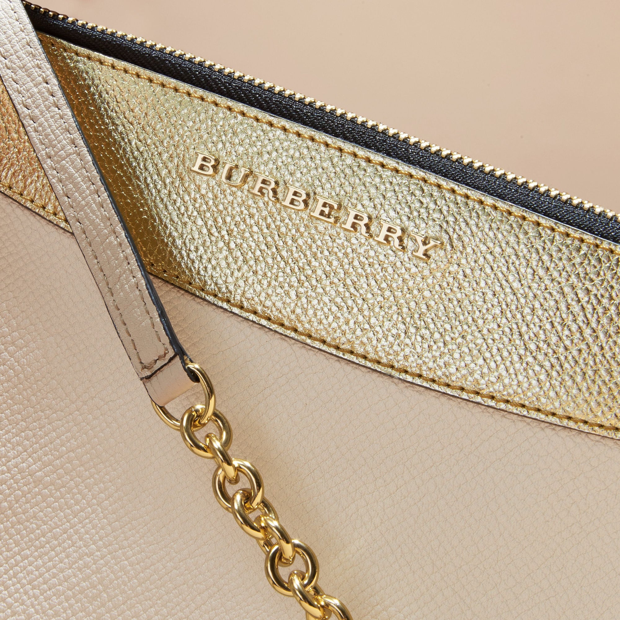 LIMESTONE Clutch en coton House check et cuir