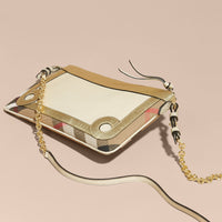 LIMESTONE Clutch en coton House check et cuir