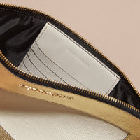 LIMESTONE Clutch en coton House check et cuir
