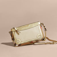 LIMESTONE Clutch en coton House check et cuir