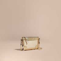 LIMESTONE Clutch en coton House check et cuir