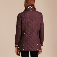 BURGUNDY Veste matelassée avec doublure à motif check