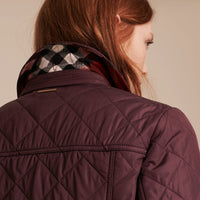 BURGUNDY Veste matelassée avec doublure à motif check