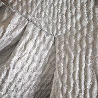 SILVER Robe trapèze à manches évasées en jacquard de soie métallisée mélangée