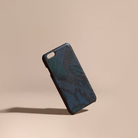 NAVY FLORAL Étui pour iPhone 6 à motif London check et imprimé floral