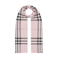 ASH ROSE/SILVER Écharpe en laine et soie avec motif check métallisé