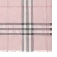 ASH ROSE/SILVER Écharpe en laine et soie avec motif check métallisé