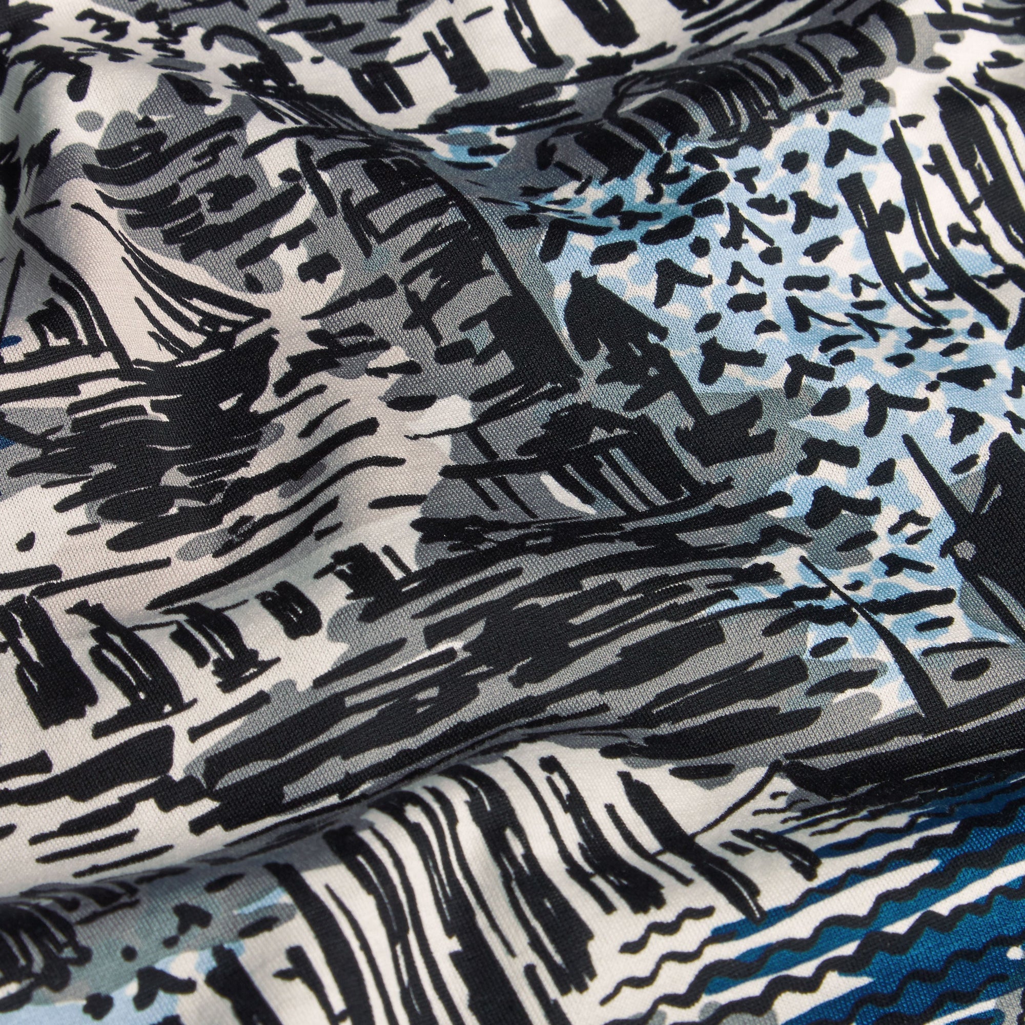 STEEL BLUE T-shirt en coton à imprimé balnéaire