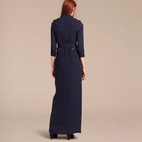 NAVY Robe trench en soie