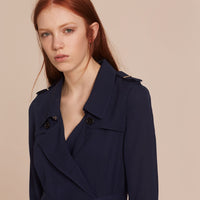 NAVY Robe trench en soie