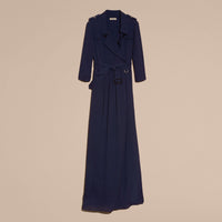 NAVY Robe trench en soie