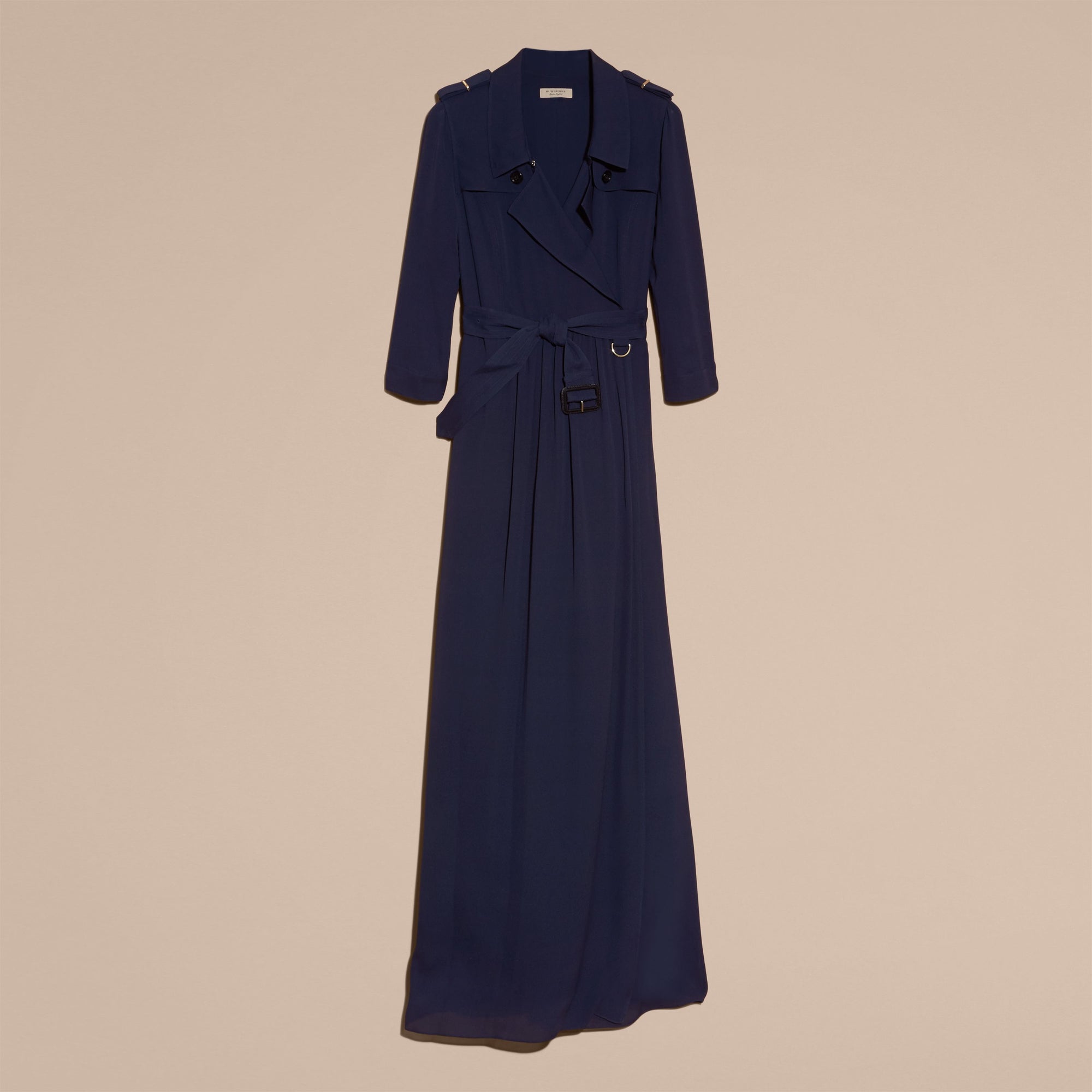 NAVY Robe trench en soie