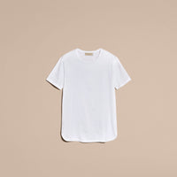 WHITE T-shirt à col ras du cou en coton