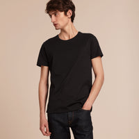 BLACK T-shirt à col ras du cou en coton