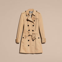HONEY Trench-coat en gabardine de coton avec boucles oversize