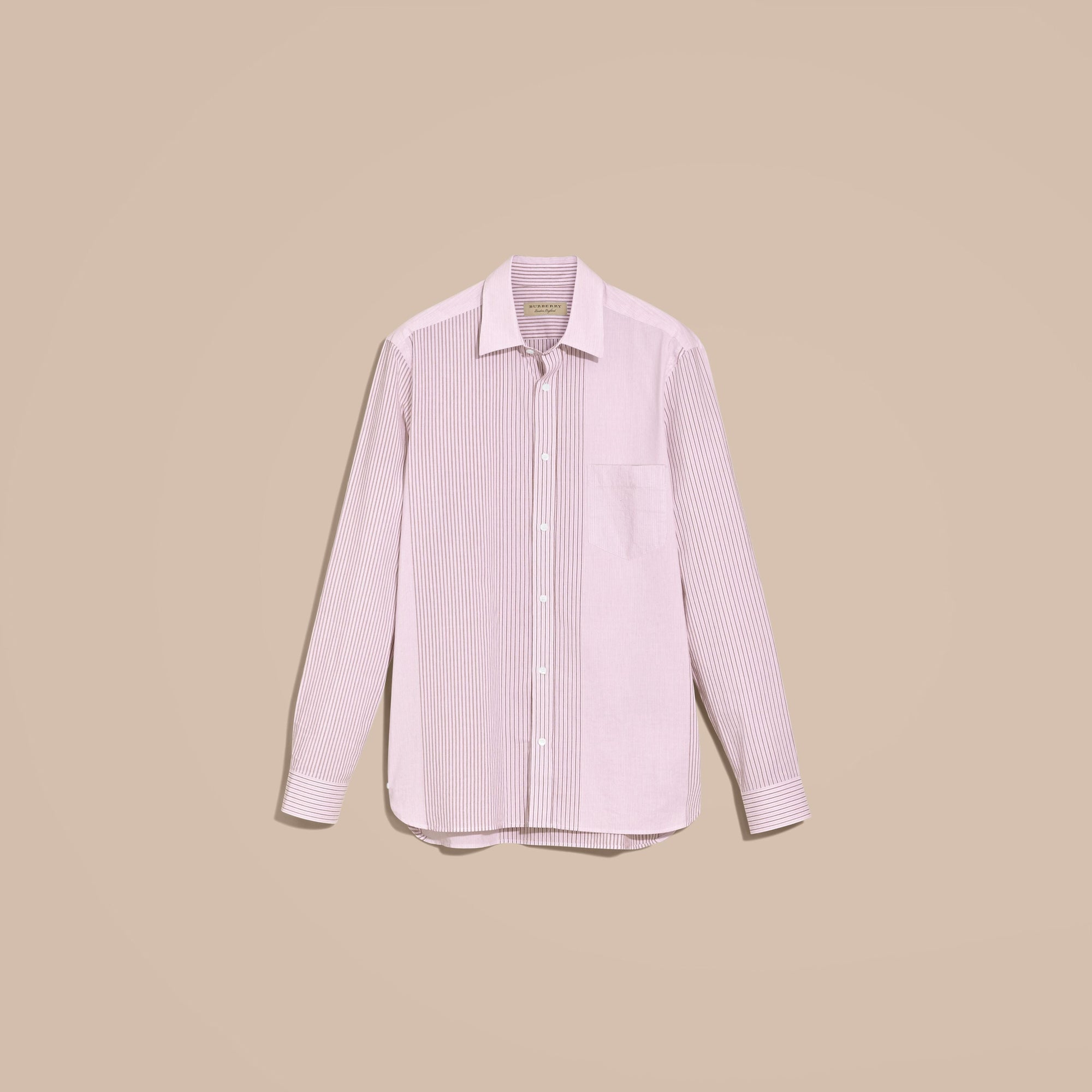 ROSE PINK Chemise rayée en coton à panneaux