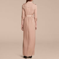 Robe trench en soie - Nude