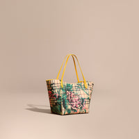 LRCH YELLOW/EMRD GRN Petit sac The Canter à motif Haymarket check et imprimé à pivoines roses