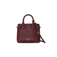 MAHOGANY RED The Baby Banner en cuir et coton House check