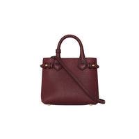MAHOGANY RED The Baby Banner en cuir et coton House check