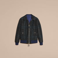 BRIGHT NAVY Bomber réversible en tissu technique