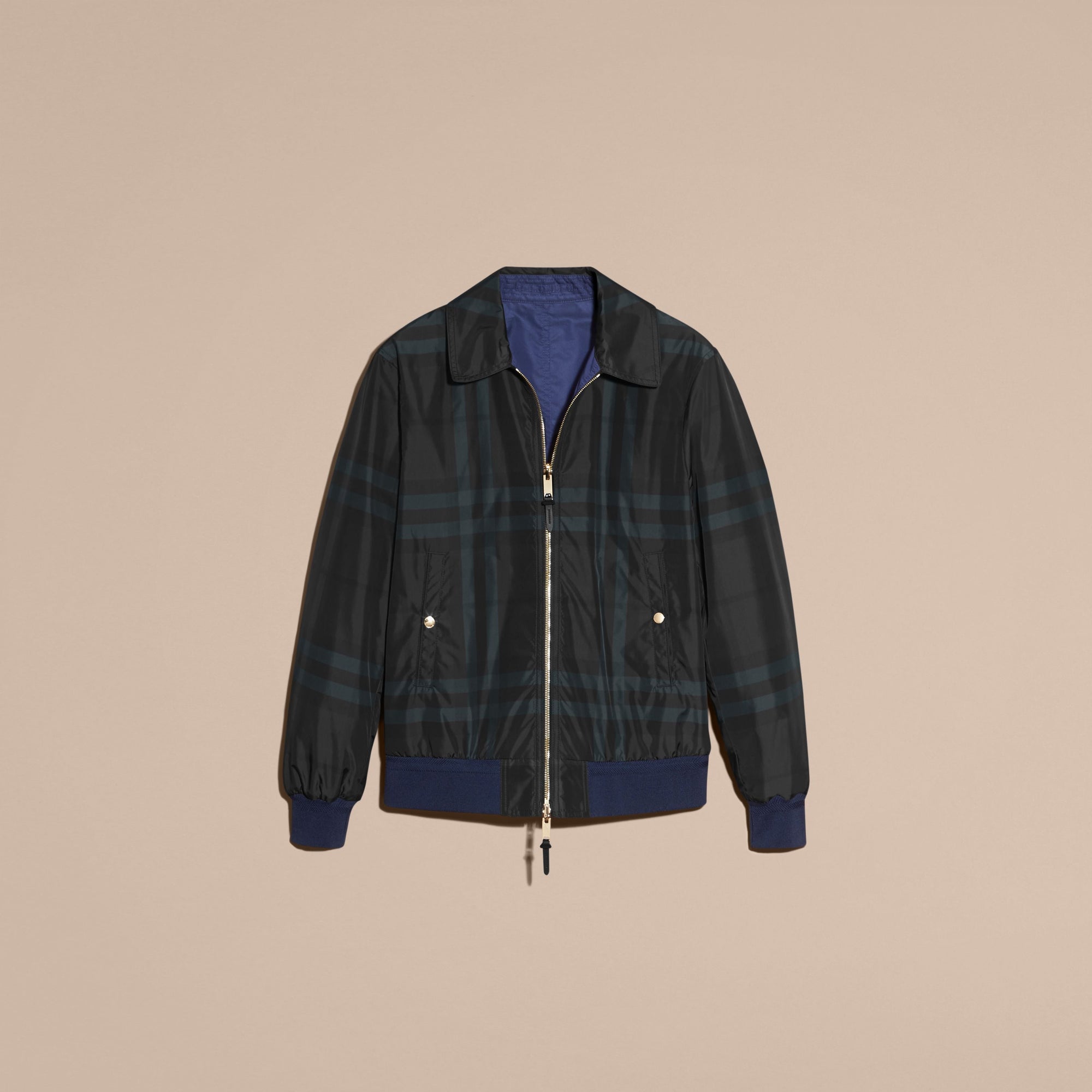 BRIGHT NAVY Bomber réversible en tissu technique