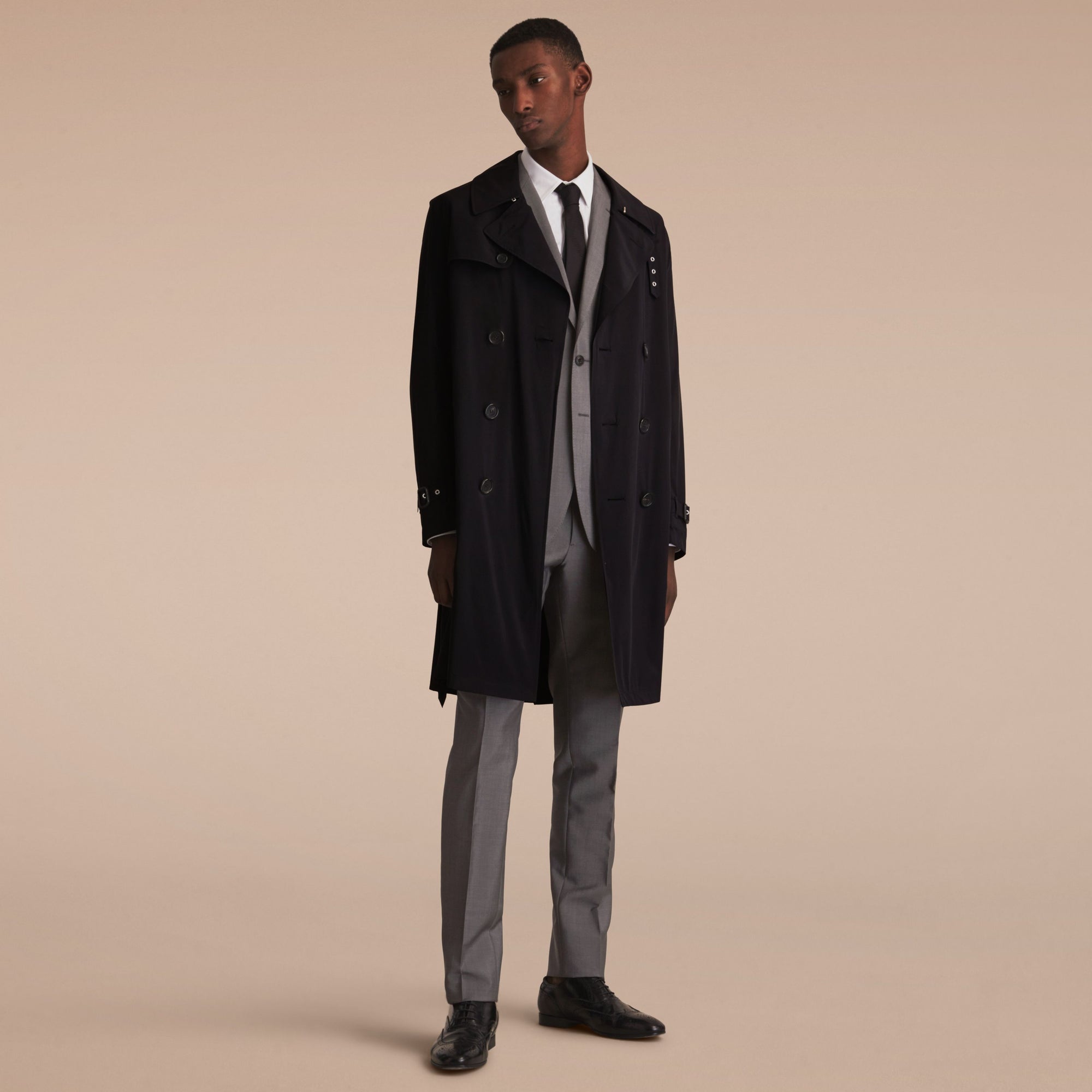 BLACK Trench-coat léger à double boutonnage