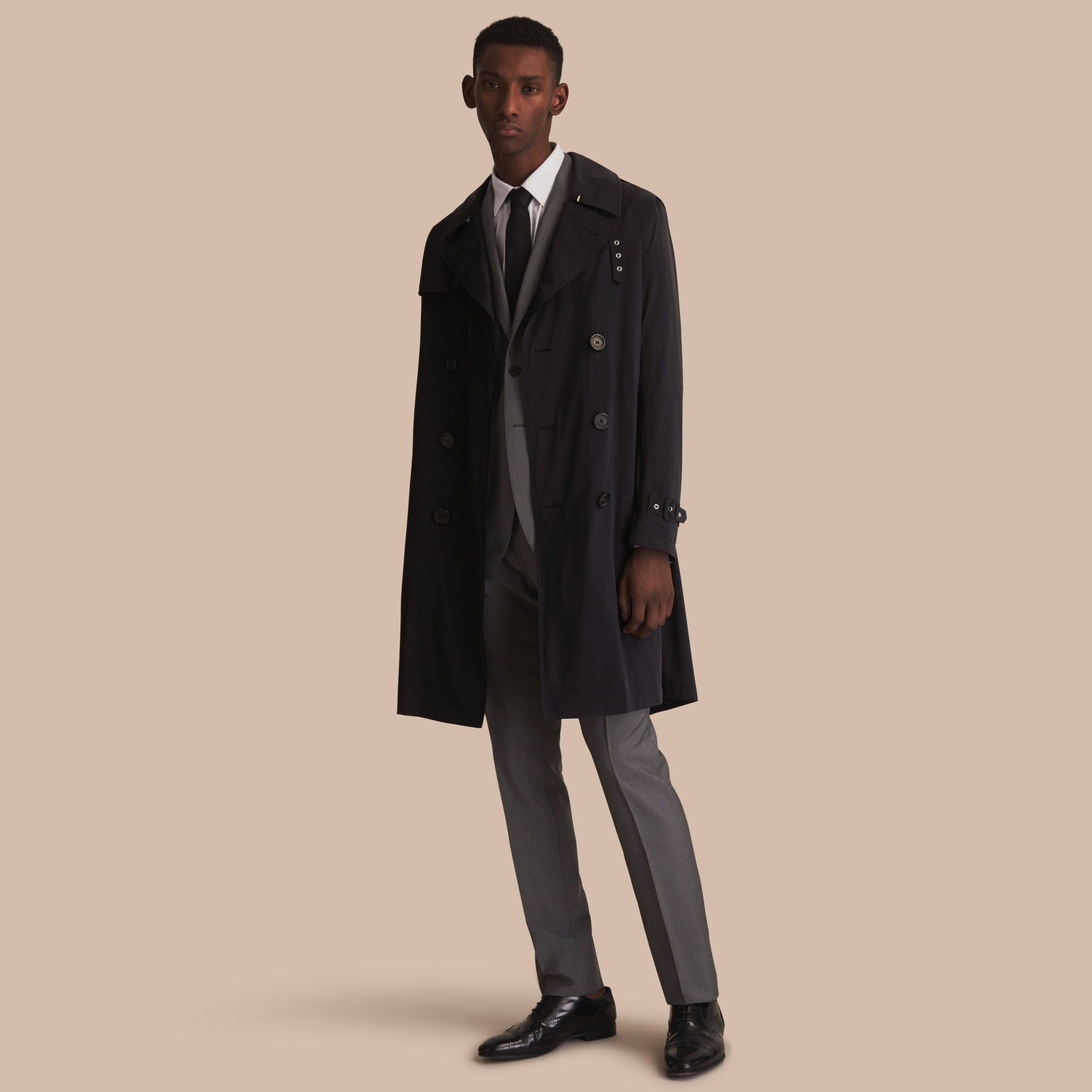 BLACK Trench-coat léger à double boutonnage