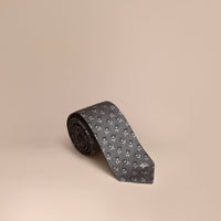 STEEL Cravate jacquard moderne en soie à motif floral